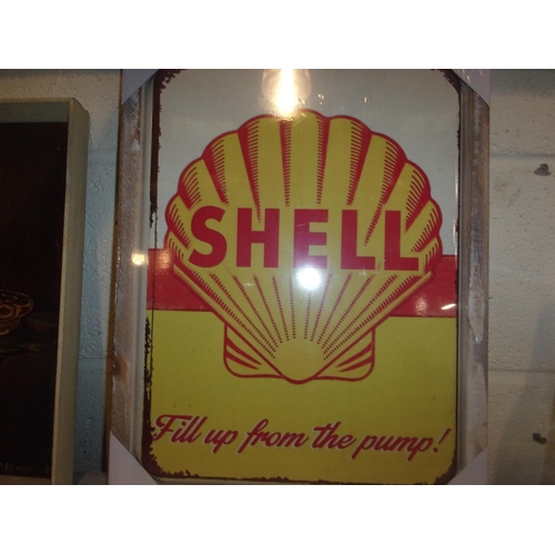 61 - FRAMED SHELL SIGN