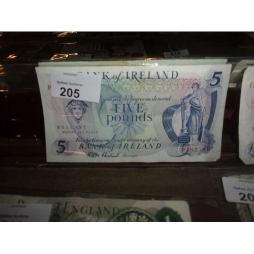 205 - BANK OF IRELAND £20 NOTE