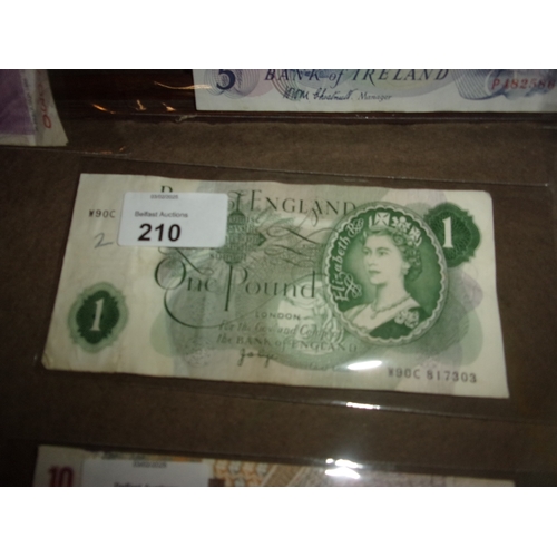 210 - 2 ONE POUND NOTES