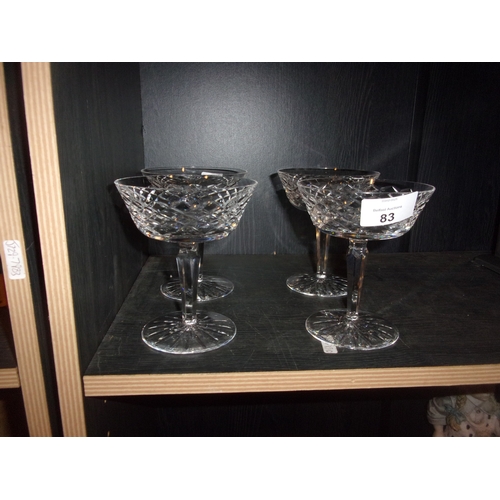 83 - 4 WATERFORD CRYSTAL GLASSES