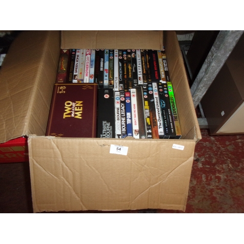 54 - BOX OF DVD'S