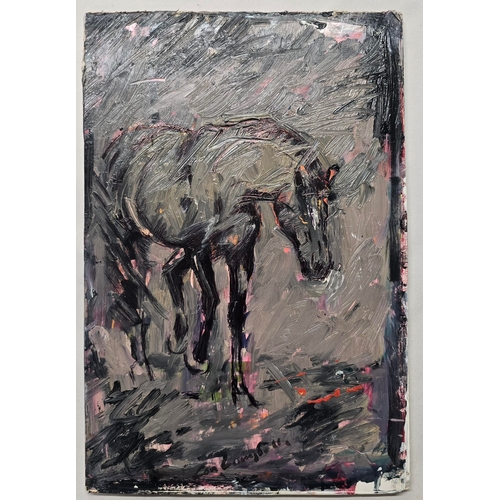 102 - CON CAMPBELL ORIGINAL STUDIO COLLECTION HORSE 7.5X11.5 ON CARDBOARD