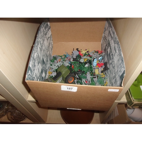 107 - BOX OF SOLIDERS