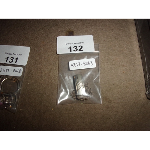 132 - SILVER DIAMOND SET PENDANT ON SILVER CHAIN