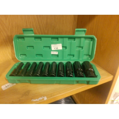 138 - 10 PIECE HIGH IMPACT SOCKET SET