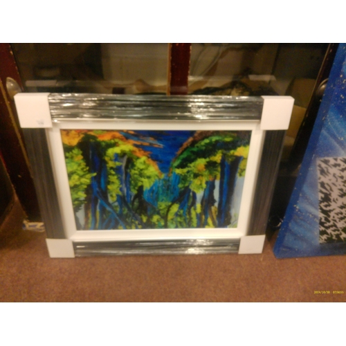 170 - FRAMED GLASS PRINT