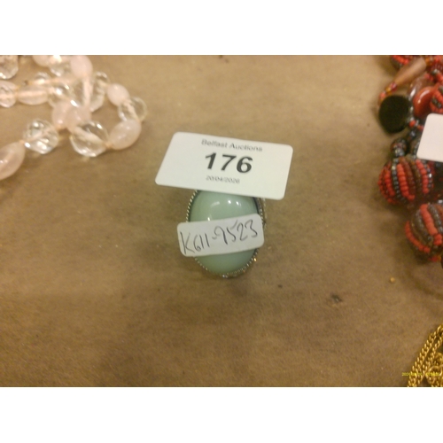 176 - GOLD TONE BUCKLE BANGLE