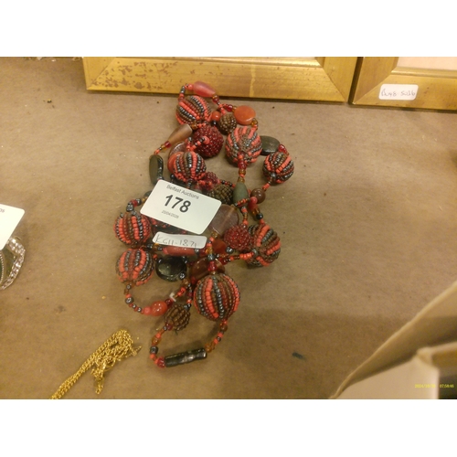 178 - VERY COLLECTABLE DUTCH PORCELAIN BEAD NECKLACE