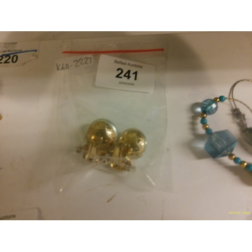 241 - VIVIENNE WESTWOOD PEARL AND CRYSTAL EARRINGS