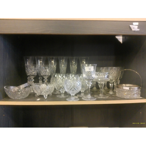96 - QUANTITY OF CRYSTAL AND CUT GLASS