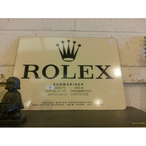 97 - ROLEX METAL SIGN