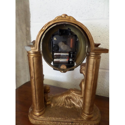 38 - Juliana Decorative Mantle Clock (backplate missing and some damage to rear. Untested)