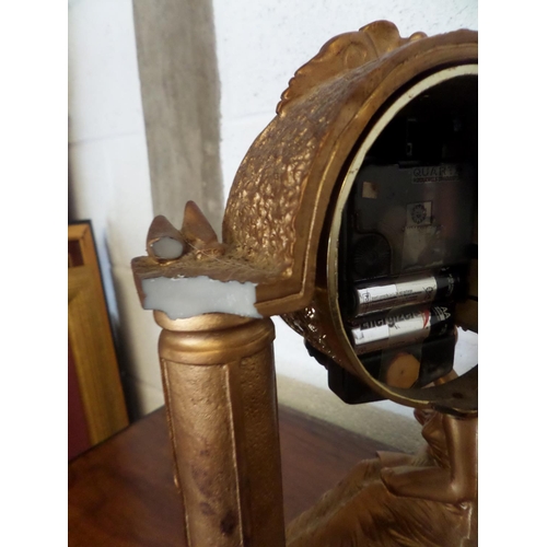 38 - Juliana Decorative Mantle Clock (backplate missing and some damage to rear. Untested)