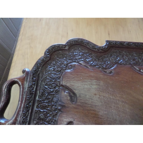 39 - Ornately Carved Wooden Tray