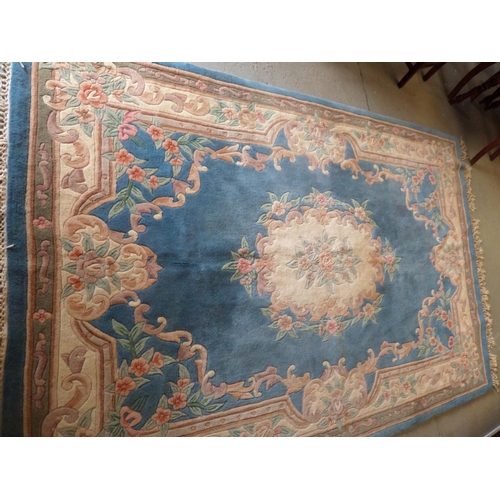 43 - Large Blue Chinese Style Carpet 176 cm x 264 cm