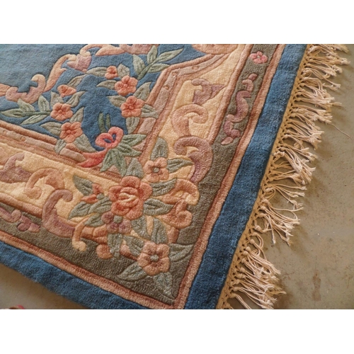 43 - Large Blue Chinese Style Carpet 176 cm x 264 cm