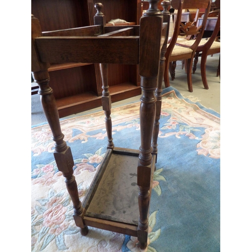 58 - Vintage Oak Umbrella Stand