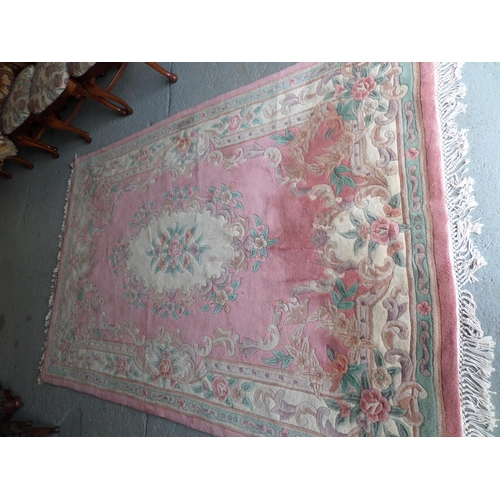 126 - 270 x 180 cm Pink Chinese Rug