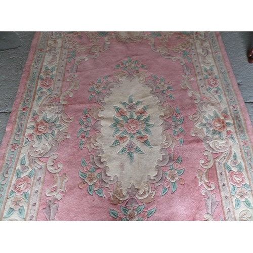 126 - 270 x 180 cm Pink Chinese Rug