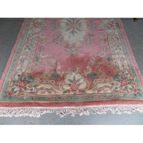 126 - 270 x 180 cm Pink Chinese Rug