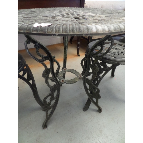 73 - Cast Iron Patio Set with 2 Chairs