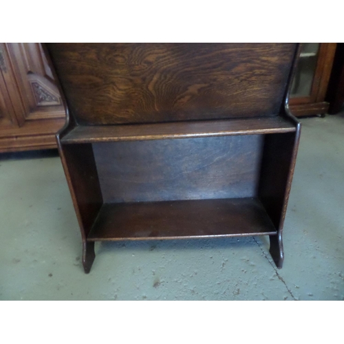 79 - Mahogany Magazine Rack and Shelf