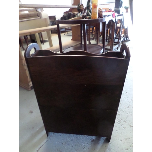 79 - Mahogany Magazine Rack and Shelf