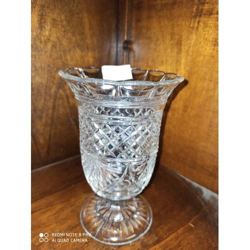 108 - Heavy Cut Glass Vase