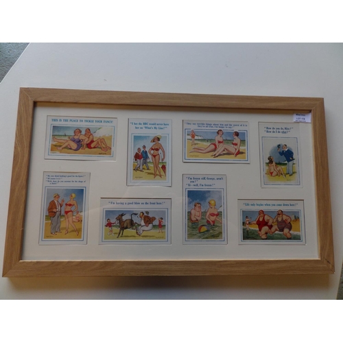 118 - Original Donald McGill Framed 'Saucy' Postcards