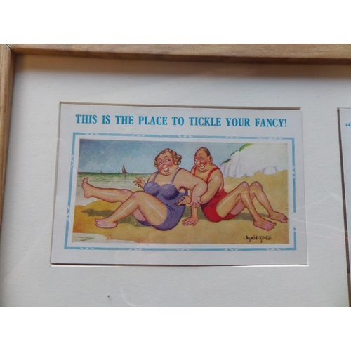 118 - Original Donald McGill Framed 'Saucy' Postcards