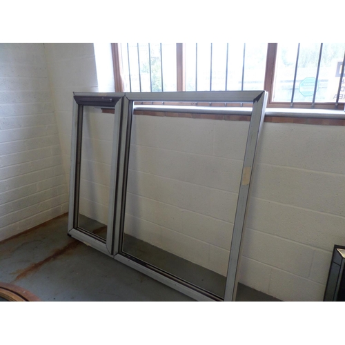 326 - Double Glazed Window 1620 mm x 1310 mm, Brown Outside, White Inside - Unused (1 broken large pane), ... 