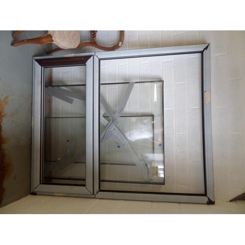 326 - Double Glazed Window 1620 mm x 1310 mm, Brown Outside, White Inside - Unused (1 broken large pane), ... 