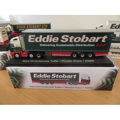 231 - Eddie Stobart Trucks x 4 ,  1:76 Scale Die Cast Metal Collectable ' Atlas Editions' :
1. Volvo FH Cu... 