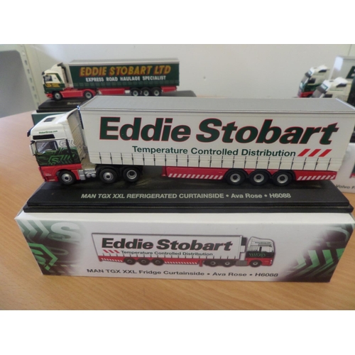 231 - Eddie Stobart Trucks x 4 ,  1:76 Scale Die Cast Metal Collectable ' Atlas Editions' :
1. Volvo FH Cu... 