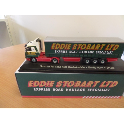 231 - Eddie Stobart Trucks x 4 ,  1:76 Scale Die Cast Metal Collectable ' Atlas Editions' :
1. Volvo FH Cu... 