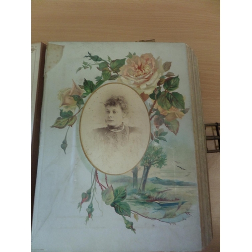 325 - Victorian Leather Bound Brass Clasp Photo Album with a Selection of Family Photographs