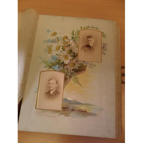 325 - Victorian Leather Bound Brass Clasp Photo Album with a Selection of Family Photographs