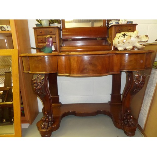 216 - Victorian Mahogany 4ft Duchess Dressing Table with Mirror and Drawer