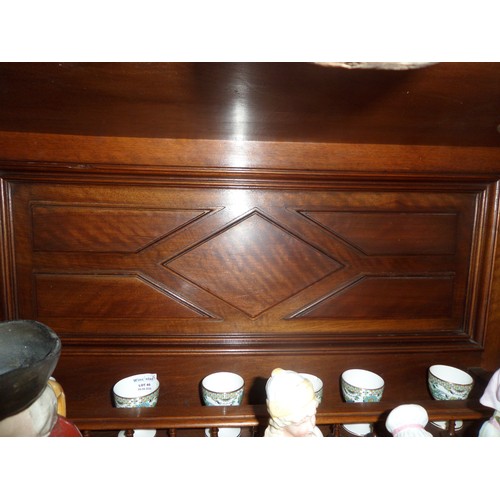 215 - Ornately Carved French Walnut Buffet Cabinent