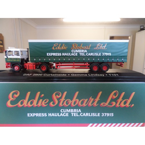 234 - Eddie Stobart Trucks x 4 ,  1:76 Scale Die Cast Metal Collectable ' Atlas Editions' : 
1. Leyland DA... 