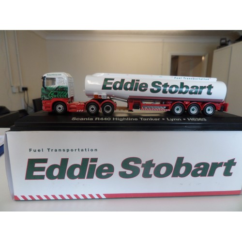 235 - Eddie Stobart Trucks x 4 ,  1:76 Scale Die Cast Metal Collectable ' Atlas Editions' : 
1. Scania R56... 