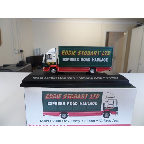 236 - Eddie Stobart Trucks x 4,  1:76 Scale Die Cast Metal Collectable ' Atlas Editions' : 
1. MAN L2000 B... 