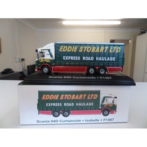 236 - Eddie Stobart Trucks x 4,  1:76 Scale Die Cast Metal Collectable ' Atlas Editions' : 
1. MAN L2000 B... 