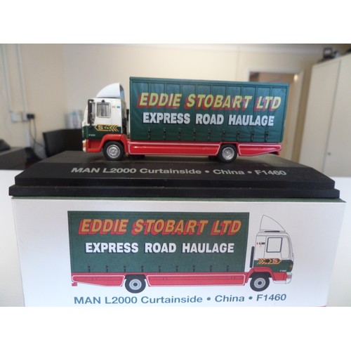 236 - Eddie Stobart Trucks x 4,  1:76 Scale Die Cast Metal Collectable ' Atlas Editions' : 
1. MAN L2000 B... 