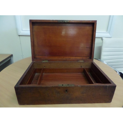 247 - Vintage Solid Wooden Box with Compartments 48cm x 30cm