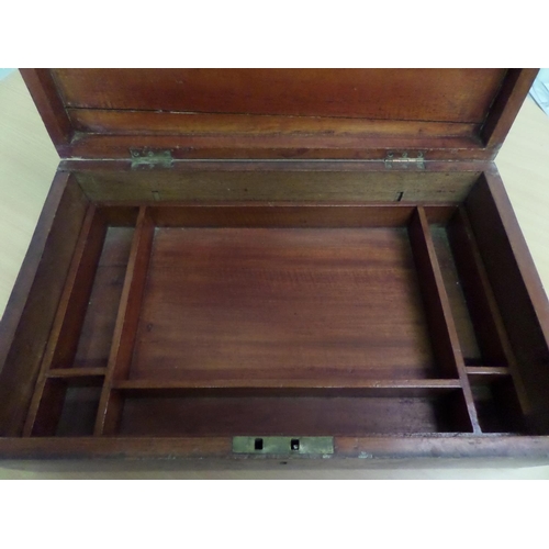 247 - Vintage Solid Wooden Box with Compartments 48cm x 30cm