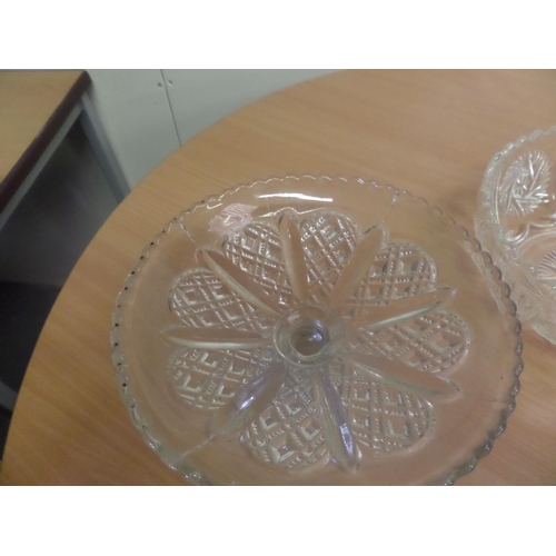 254 - 3 x Glass/ Crystal Fruit Bowls and a Silver Plated Rose Bowl