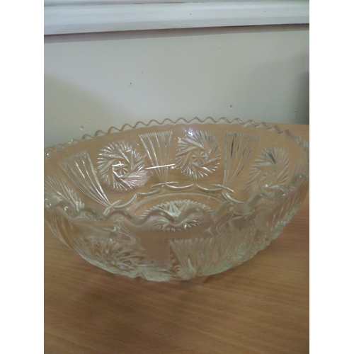 254 - 3 x Glass/ Crystal Fruit Bowls and a Silver Plated Rose Bowl