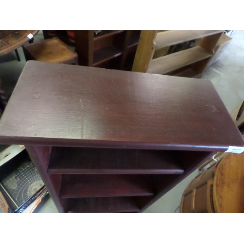 257 - Small Mahogany  4 x Shelf Unit  46 x 108cm