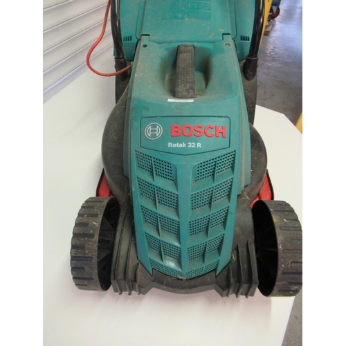 346 - Bosh Rotak 32R 1200 Watt Electric Lawn Mower with Collection Box